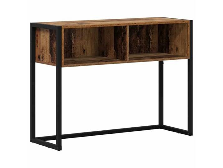 Alter Holztisch 100 x 36 x 75 cm aus technischem Holz und Stahl Stahl und Holz, Farbe Altholz, für den Innenbereich, Montage erforderlich, 15,29 kg