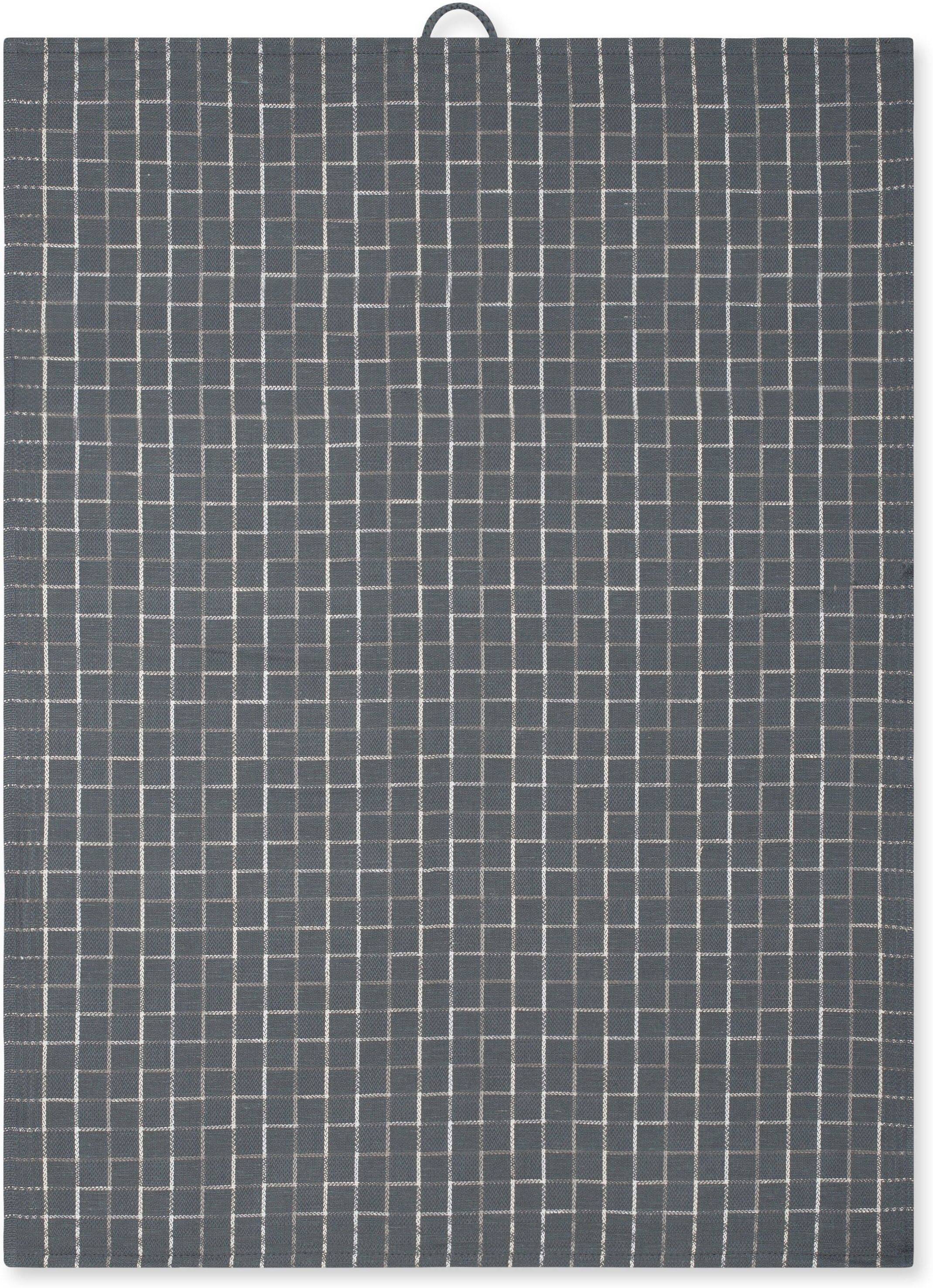 Geschirrtuch ROSS "Geschirrtücher 2er-Set 987 2x HL + Banderole", grau (anthrazit), B:18cm H:3cm L:27cm T:3cm, 50% Baumwolle, 50% Leinen, Geschirrtücher, Geschirrtuch, Zwirn- Halbleinen