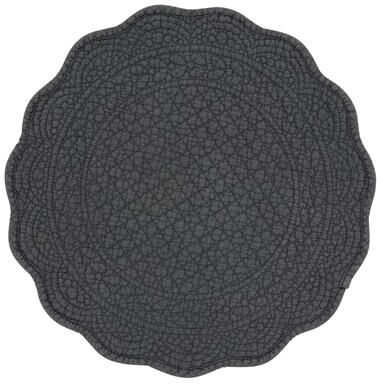 Saro Quilted Cotton Placemats (Set of 4) - Cottage Style Placemats for Everyday Dining and Casual Entertaining