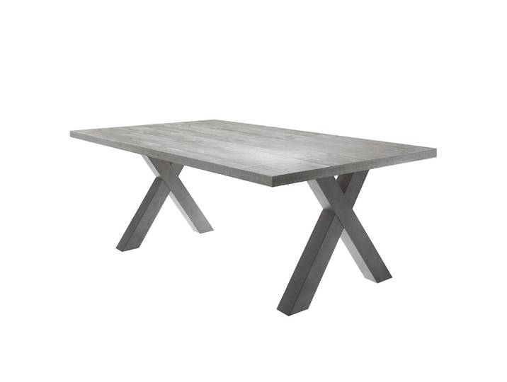 Table Leeton III 200 x 100cm Gris/Imitation béton