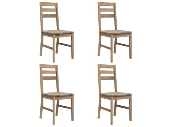 KGHERMDF Esszimmerstühle 4 STK. Massivholz Akazie Robust, Stabil, Gebürstete Oberfläche, Pflegeleicht, Einfache Montage, Für Küche Und Esszimmer
