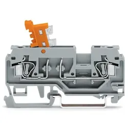 Wago 280-879 2-Leiter-Trenn- und Messklemme,mit schwenkbarem Trennmesser,mit Prüföffnung,orange 280879  - 100 Stück