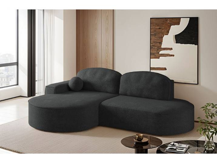 Kaiser Möbel Ecksofa mit Schlaffunktion,Bettkasten Modena Runden stoff Poso/Arena/Salvador, Elegantes Design mit Funktionalität