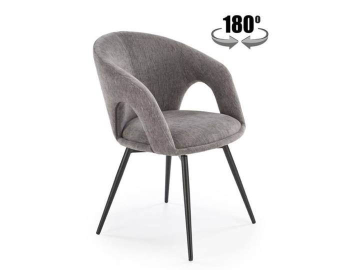 Chaise pivotante en tissu de polyester design grise
