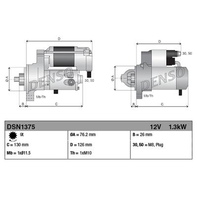 DENSO Starter dsn1375 für BMW