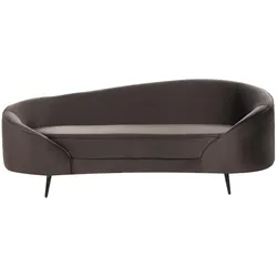 2-SITZER-SOFA Samtstoff Dunkelbraun Savar