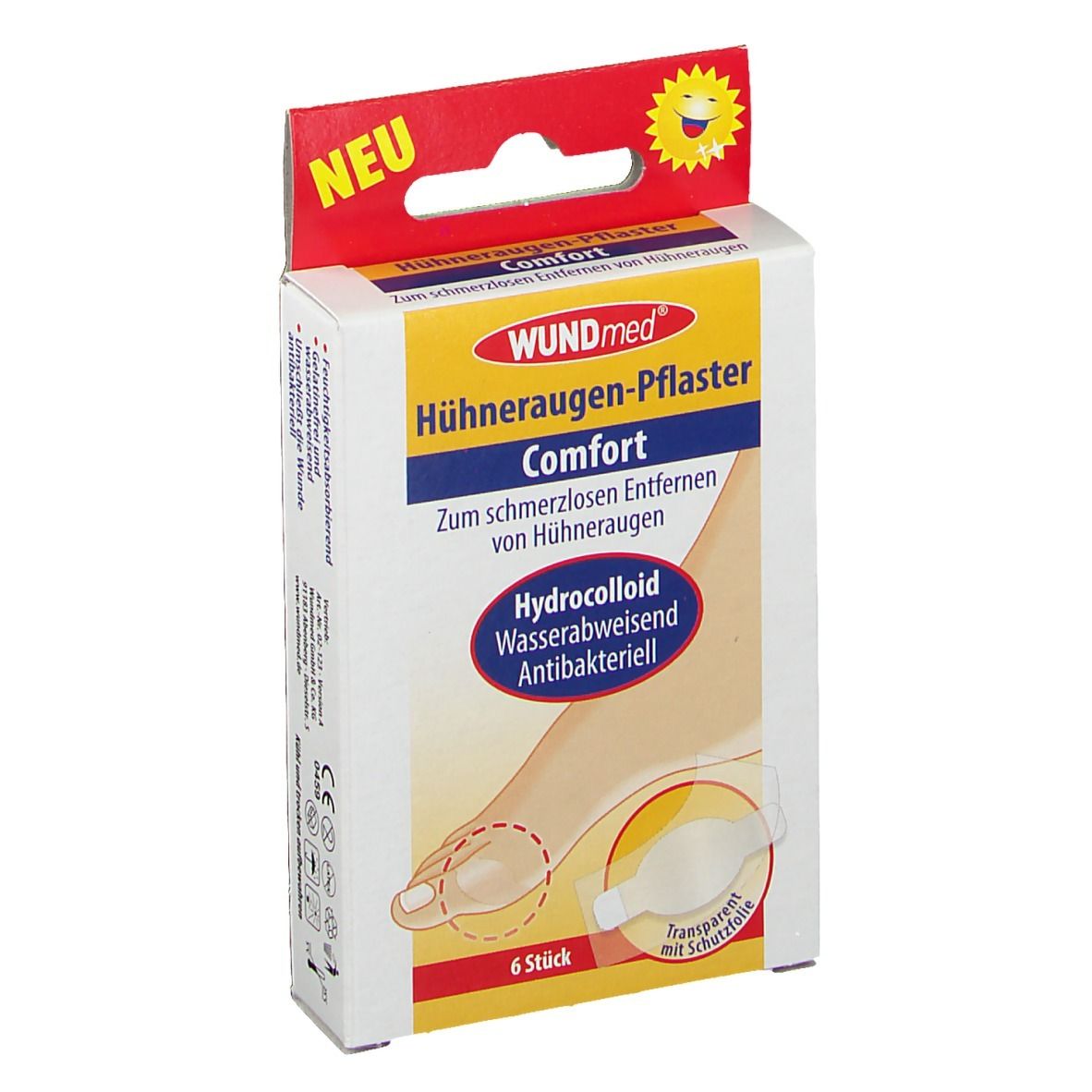 Hühneraugenpflaster Comfort hydrocolloid 6 St Pflaster