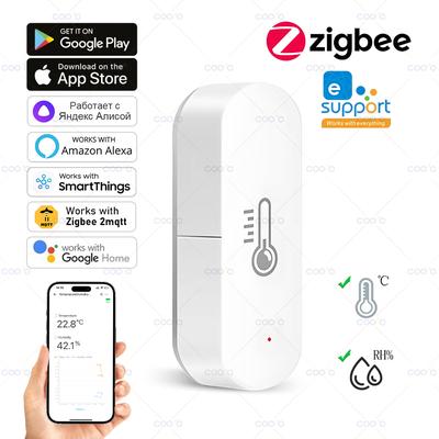 ZigBee Smart Temperature Humidity Sensor For Home Automation With Alexa Google Support ZigBee Smart Temperature Humidity Sensor For Home Automation With Alexa Google Support