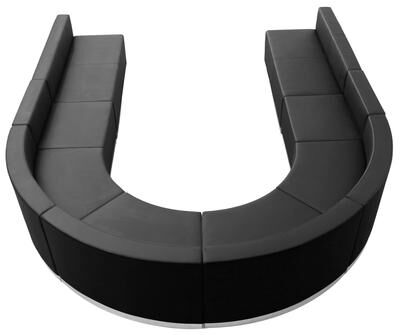 Flash Furniture 8 PC LeatherSoft Modular Reception Configuration w/Taut Back &Seat
