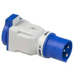 PCE 9433101 CEE-Adapter 16A 3p 6h auf Schutzkontaktsteckdose (franz./belg.) IP44