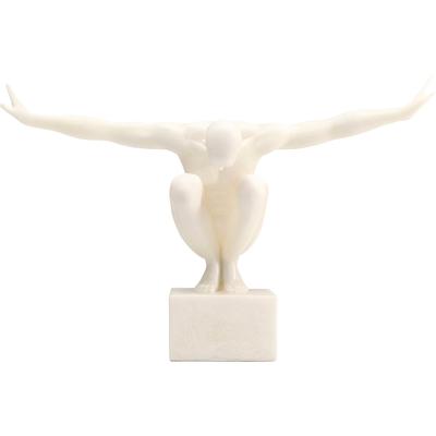 Dekoobjekt KARE DESIGN "Athlet", weiß (grün), B:50cm H:34cm T:16cm, Polyresin, Dekofiguren, verschiedene Größen & Farben