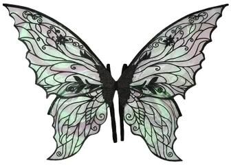 Useful Little Things Sparkling Organza Fairy Wings Iridescent Butterfly Costume Props Dress Up Accessory For Parties black