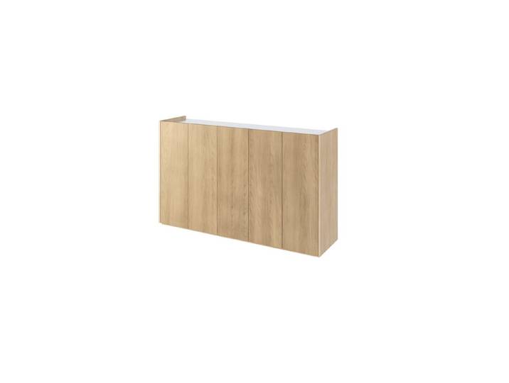 yourhouse24 Kommode EASY mit Beleuchtung EA-01 Weißglanz/Scandi Eiche