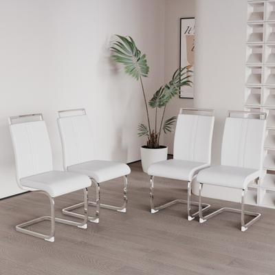 Modern Dining Chairs,PU Faux Leather High Back Upholstered Side Chair (Set of 4)