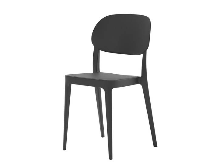 ALMA DESIGN set de 4 chaises AMY (Anthracite - Polypropylène)