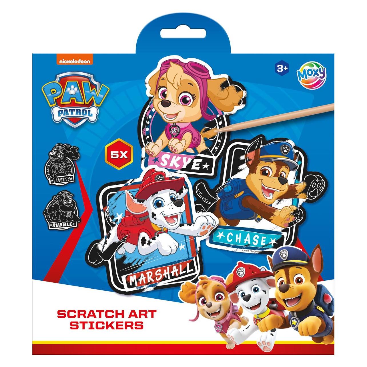 Grafix Paw Patrol Kratzsticker Mit Stift 5 Stk. (5 Sticker) (723450)
