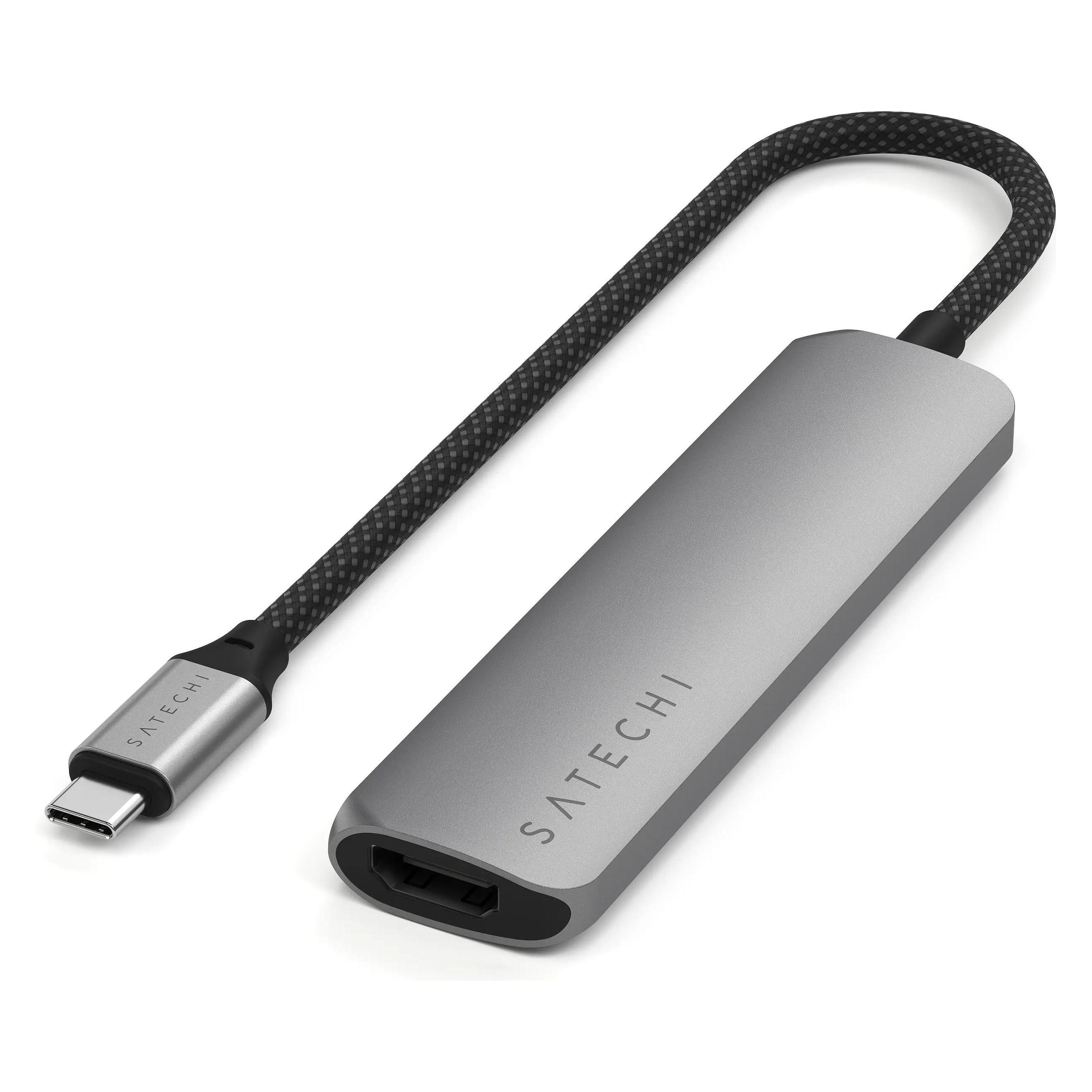 Satechi Slim 4 Multiport Hub Silver (USB-C, 4 Ports) (ST-P4SS)