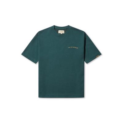 T-Shirt PAS DE MONACO "Pas De Monaco FORMULE T-SHIRT", Herren, Gr. M, forest, 100% Baumwolle, bedruckt, oversize, Rundhals, Shirts T-Shirt