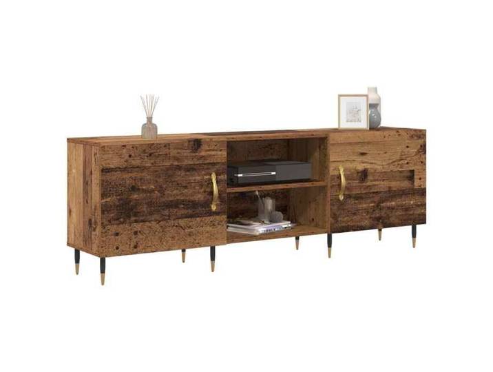 NEW Marron Meuble télé - - Meuble TV 150X30X50 cm Bois ancien Bois d'ingénierie - design moderne(1parcel)7026243