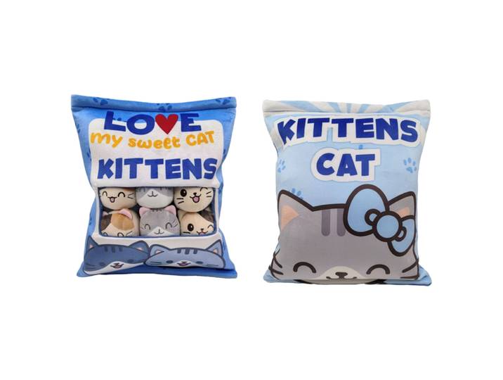Tokyo Bag Kawai 6 Mini Chats Blueberry