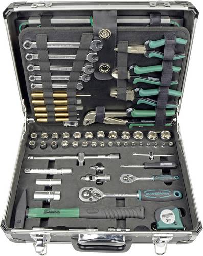 Brüder Mannesmann M29078 Heimwerker Werkzeugkoffer bestückt 160teilig (L x B x H) 454 x 350 x 135mm