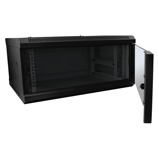 Allnet 19 Wandgehäuse 12HE B600 / T600mm 1-teilig *schwarz* SMC-Serie (12 HE, 19 Zoll Rack) (ALL-SMC6612SCHWARZ)