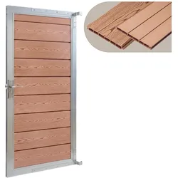 neu.holz, Gartenzaun, Gartentor Segovia 180x90 cm WPC Holzoptik Braun
