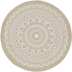 Flachwebeteppich Mila in Hellbraun ca. 100cm