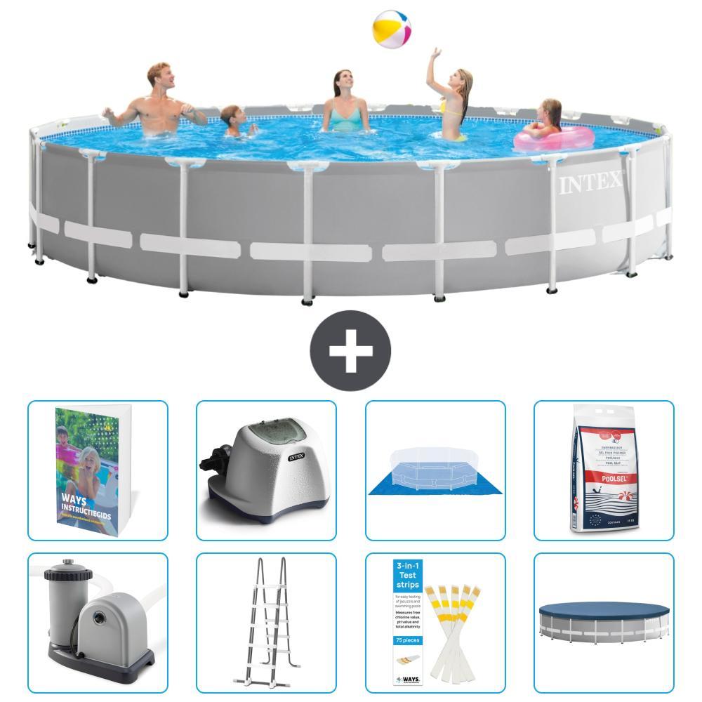 Prism Frame Pool Rund - 610x132 cm - 7-teilig S649