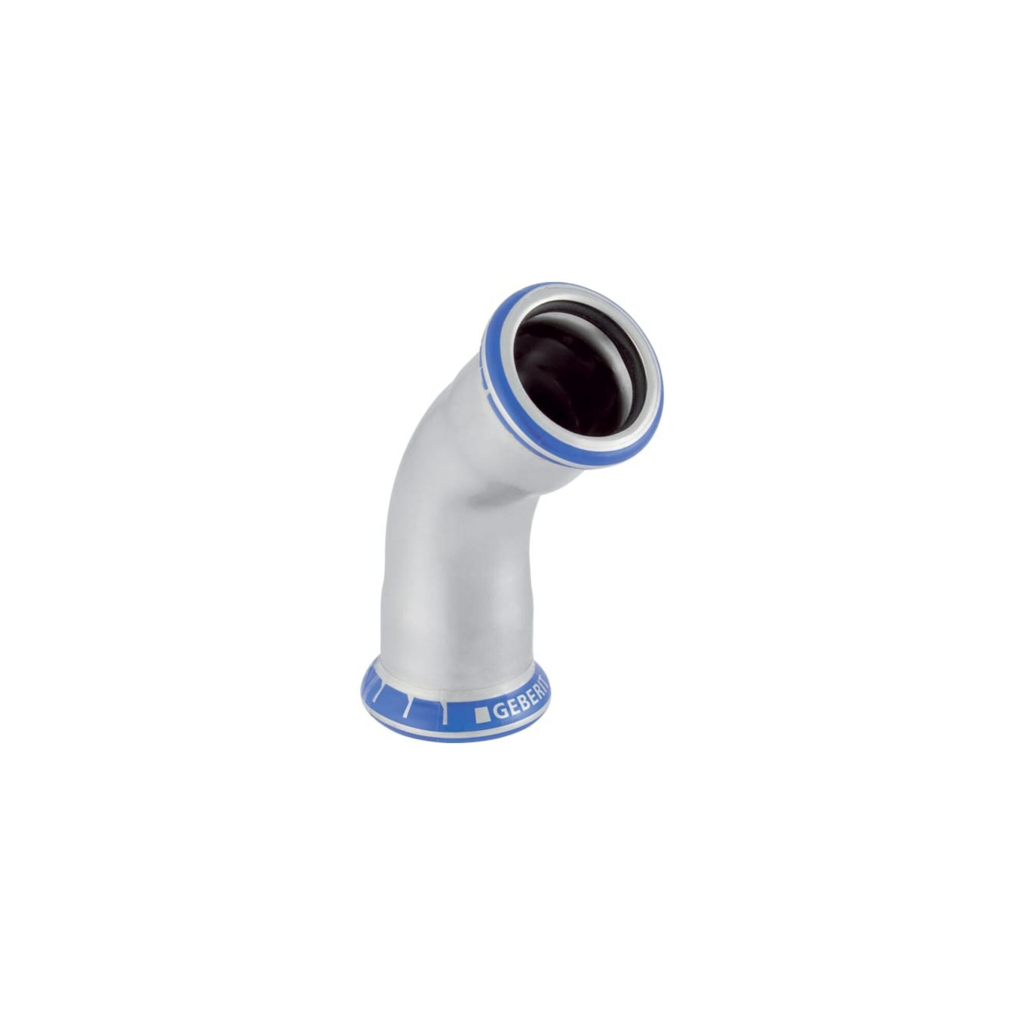 Geberit Bogen Mapress d= 15mm, LABS-frei, 45Grad, Edelstahl (80602)