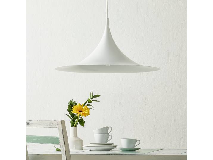 Semi Pendelleuchte Ø60 Matt Weiß - GUBI - Wohnzimmer - Design - Metall - Einflammig