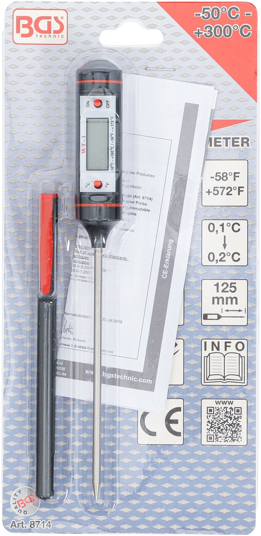 BGS Digital-Thermometer mit Edelstahl-Messsonde 8714 ; BGS technic)