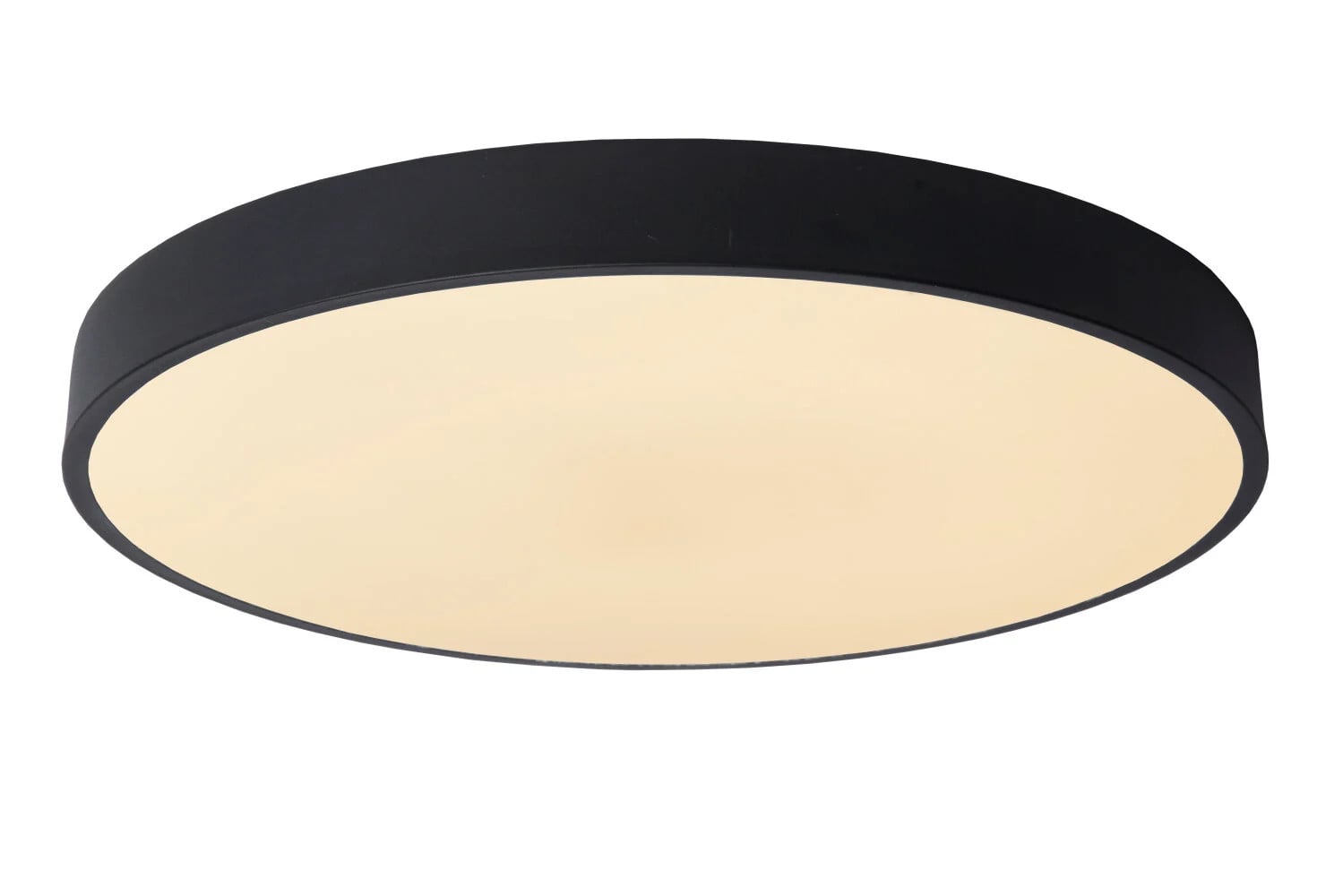 Lucide UNAR Plafonnière Zwart Ø 49,5 cm LED 36W 2700K Dimbare Plafondlamp