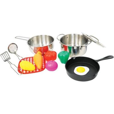 SpielMaus Küche Edelstahl Topfset, 13-teilig