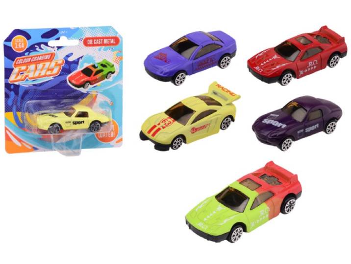 Colour Change Die Cast Auto 1:64 - Kleurveranderend bij Warm Water - Assorti