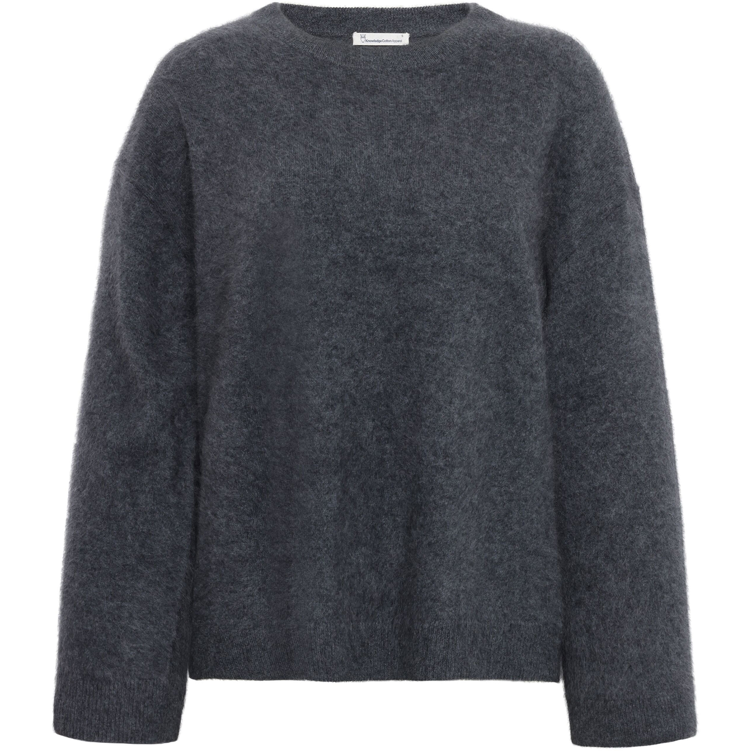 KnowledgeCotton Apparel Single Knit Crew Neck Damen Pullover grau Größe S Lifestyle Atmungsaktiv