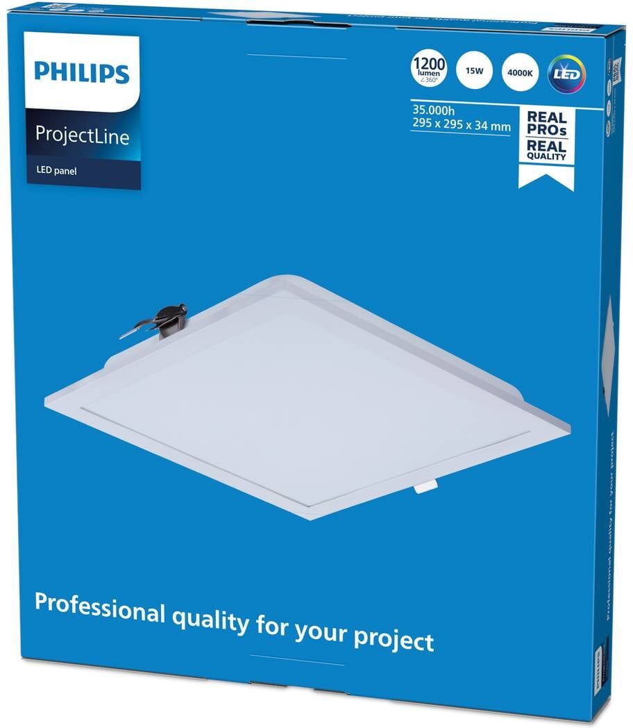 Philips Panel LED ProjectLine, Blanco / Ópalo, Despacho / Oficina, Metal, Panel LED