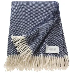 SCHÖNER WOHNEN Kollektion Wohndecke   ¦ blau ¦ Baumwollmischgewebe ¦ Maße (cm): B: 140 H: 1
