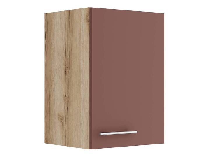 Armoire suspendue 40cm Rouge/Rouge rouille/Imitation chêne sauvage