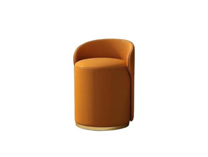 Zymjzbetic Schminkhocker Bequemer Ankleidehocker for das Schlafzimmer Drehbare kreative Wohnzimmer-Freizeit-Stuhl-Möbel-Taschen-Rückenlehne(Orange)