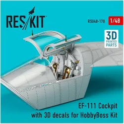 ResKit EF-111 Cockpit with 3D decals for HobbyBoss kit (3D Printed)