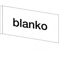 König Werbeanlagen Dreifke® Fahnenschild, blanko, Kunststoff - 300x150x1 mm Kunststoff