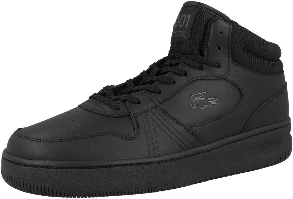 Sneaker LACOSTE "Lacoste L001 Set MID 225 Sneaker mid Herren Schuhe", Herren, Gr. 46,5, Textil, schwarz, Glattleder, Schuhe Sneaker, Perforationen