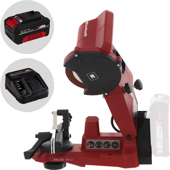 Einhell GE-CS 18 Li - Affûteuse à batterie pour chaîne de tronçonneuses - 4 Ah 18 V