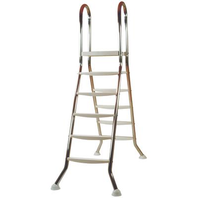 Poolleiter KWAD "Edelstahlleiter 5+5 (Pool 1,35m) V2A- DA 43mm", silber (silberfarben), B:54,9cm H:228,5cm, Edelstahl, Leitern, 135 cm Höhe
