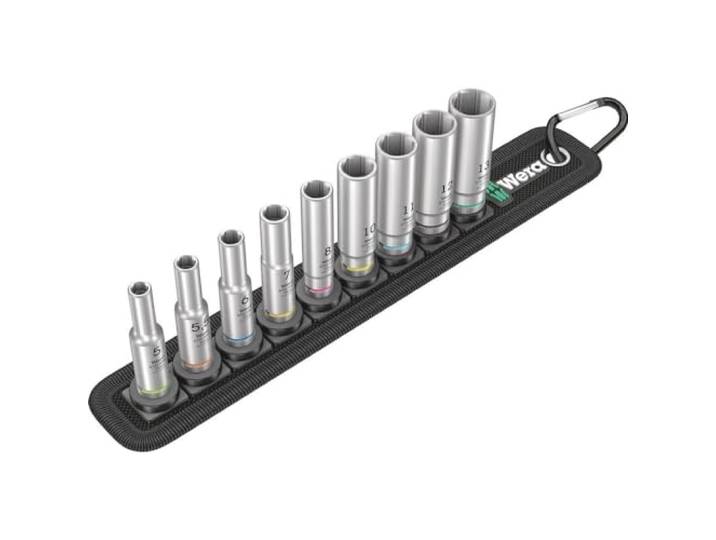 Wera Belt A Deep 1 Jeu de Douilles 1/4\ \, 9 Pièces Couleur