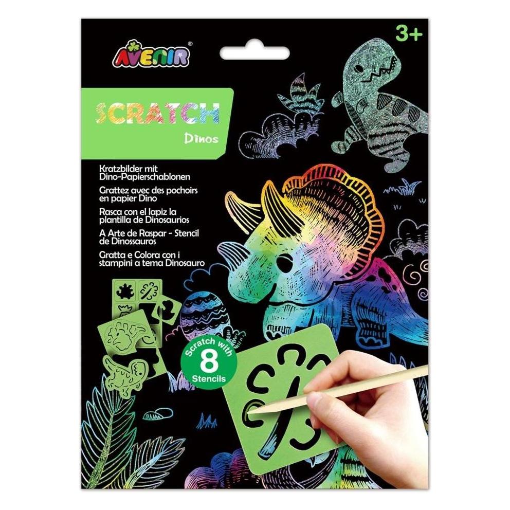 Avenir AVE Kratzerset mit Schablone: Dinos (46365470)