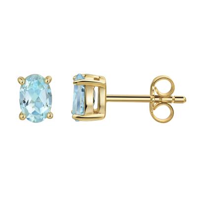 Paar Ohrstecker CELESTA, blau (gelb, blau), Ohrringe, Damen, one-size, Gold