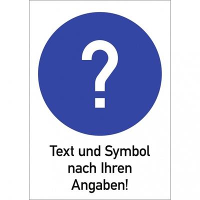 Dreifke® Aufkleber, Text und Gebotszeichen nach Ihren Angaben, Folie, 200x300 mm