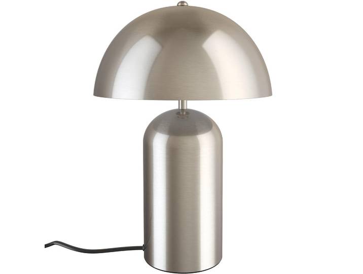tectake Retro-Tischlampe Altea, 25 x 37 cm, Nickel matt, Nickelfarben, Metall, E14, 25x37x25 cm, Lampen & Leuchten, LED Beleuchtung, LED-Tischlampen